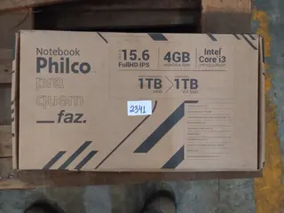 01 NOTEBOOK - PODENDO CONTER TELA TRINCADA — leilão em Rio de Janeiro/RJ