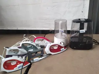 08 ITENS SENDO: 02 UMIDIFICADORES + 06 FERROS DE PASSAR — leilão em Rio de Janeiro/RJ (foto 2)