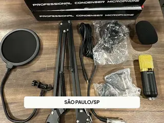3 KIT MICROFONE CONDENSADOR GRAVADORES — leilão em SÃO PAULO/SP