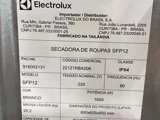 1 SECADORA DE ROUPAS SFP12 — leilão em SÃO PAULO/SP (foto 7)