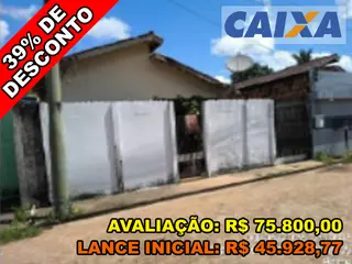 Casa, 60 m2 de área privativa, 201,6m2 de área do terreno, 2 qts, a.serv, 2 WCs, sl, cozinha. IPTU: 000000000000 Matrícula: 1989 Ofício: 1.
Número do — leilão em BORBA/AM