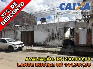 Casa, 121,12 m2 de área total, 121,12 m2 de área privativa, 200m2 de área do terreno, 2 qts, WC, sl, cozinha. IPTU: 1112032401300000 Matrícula: 46821 Ofício: — leilão em SAO LUIS/MA