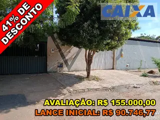 Casa, 53,03 m2 de área total, 53,03 m2 de área privativa, 180m2 de área do terreno, 2 qts, a.serv, WC, sl, cozinha. IPTU: 000 Matrícula: 2175 Ofício: 2.
Número — leilão em LUZIANIA/GO