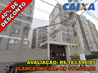 Apartamento, 45,91 m2 de área total, 24,56 m2 de área privativa, qt, WC, sl, cozinha. IPTU: 115.080.0897-2 Matrícula: 228599 Ofício: 7.
Número do — leilão em SAO PAULO/SP