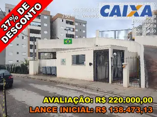 Apartamento, 85,89 m2 de área total, 50,2 m2 de área privativa, 2 qts, a.serv, WC, sl, cozinha, 1 vaga de garagem. IPTU: 231611407000100000 Matrícula: 162489 — leilão em COTIA/SP