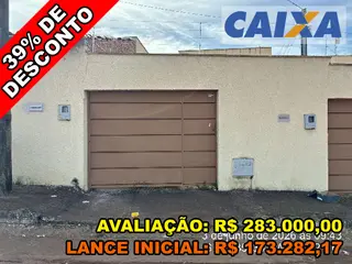 Casa, 72,88 m2 de área total, 72,88 m2 de área privativa, 119,59m2 de área do terreno, 2 qts, a.serv, 2 WCs, sl, cozinha, 1 vaga de garagem. IPTU: — leilão em GOIANIA/GO