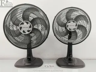(B167035) LOTE COM 02 VENTILADORES DE MESA VENTISOL 6 HÉLICES VOM TURBO 6 (1- 40CM 80W 127V 60HZ 0411240261222514 / 1- 30CM 52W 220V 60HZ (AVARIAS)). PRODUTO(S) — leilão em Internet (São Paulo/SP
