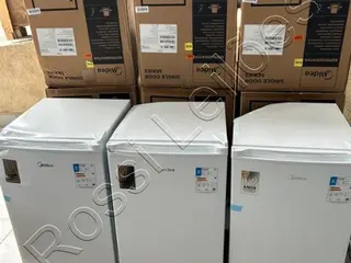 SUCATA - 03 UN. - FRIGOBAR MIDEA 124L BI VOLT INVERTER - AMASSADO/AVARIADO SEM GARANTIA - NO ESTADO — leilão