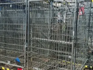 [ VÍDEO ] 05 UN. CESTO PARA ARMAZENAR CARVÃO E OUTROS - 1.800X1.200X1.000 MM — leilão