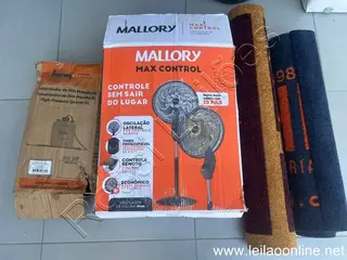 LOTE CONTENDO; 02 TAPETES, 01 VENTILADOR E 01 PULVERIZADOR( PODENSDO SER SUCATAOU FALTAR PEÇAS — leilão