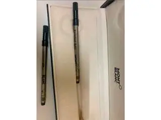 02 Refis caneta Montblanc Rollerball Mystery Black, Escrita Média M, sem embalagem — leilão em Barueri/SP
