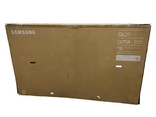 01 TV SAMSUNG 85 POL Q LED E QN85Q70 , VERSÃO QAQ70 (SEM USO) — leilão em São Caetano do Sul