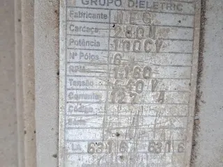 MOTOR ELÉTRICO WEG 280M, POT.: 100 CV (Ref.: MBA) — leilão em Belo Oriente/MG (foto 4)