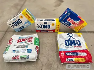 OMO SABÃO EM PÓ LAVAGEM PERFEITA, LIMPADOR VEJA LIMPEZA PESADA X14 1L, DESINFETANTE SANOL PINHO ORIGINAL 500ML E OUTROS (APROX.643 UN)(Ref.: SB0033958) (P-01) — leilão em Embu das Artes/SP (foto 4)