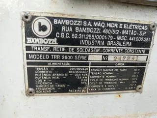 02 MAQUINAS DE SOLDA BAMBOZZI, MODELO TRR2600 (Ref.: 21686 
21687) — leilão em São Paulo (foto 6)