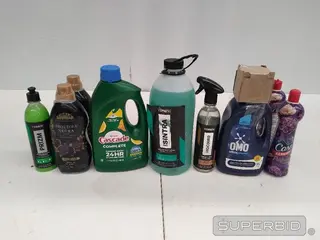 OMO LAVA ROUPAS LÍQUIDO ULTRA POWER 1,8 L, BRILHANTE LAVA ROUPAS LÍQUIDO LIMPEZA TOTAL 3 LITROS, AMACIANTE YPÊ TRADICIONAL 2L (92 UN) (Ref.: SB0033957) (P-05) — leilão em Embu das Artes/SP
