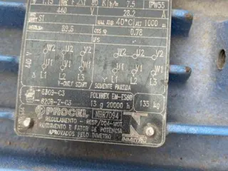 SOPRADOR OMEL SRTV-1348-12,5 M3/MIM - MOTOR 20 CV - SEM USO — leilão em Cabreúva (foto 4)