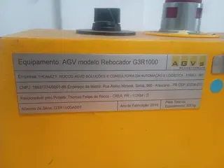 REBOCADOR ELÉTRICO INDUSTRIAL AGV G3R1000, ANO DE AQUISIÇÃO: 2016, SÉRIE: G3R1000A007 (Ref.: EBZ/ PRÉDIO ADES) — leilão em Pouso Alegre/MG (foto 4)