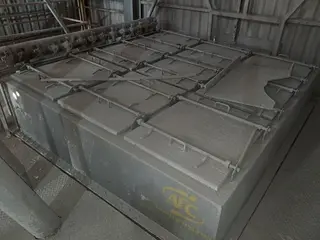 LINHA DE ENSAQUE DE CIMENTO COM ENSACADEIRA ROTATÓRIA HAVER & BOECKER ROTO-PACKER 06 BICOS, CAP. 600 SC/H, SILO PULMÃO DE 50 TON., PENEIRA HAVER, APLICADOR METRAL E TRANSPORTADORES (Ref.: G / ENSACADEIRA) — leilão em Açailândia/MA (foto 6)