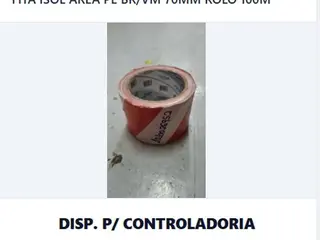 MATERIAIS DE SINALIZAÇÃO E SEGURANÇA: FITAS ISOLANTES P/ ÁREAS (19 PÇS) (Ref.: LIM202600535) — leilão em Guarujá/SP