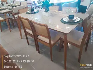 1 (um) Mesa Viena, com 6 (seis) cadeiras, 1,30 m X 0,90 m. — leilão em Rio Negrinho/SC