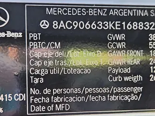MERCEDES-BENZ 415 CDI SPRINTER M ANO: 2019/2019 PLACA FINAL 4 (SC) — leilão em Capinzal/SC (foto 15)