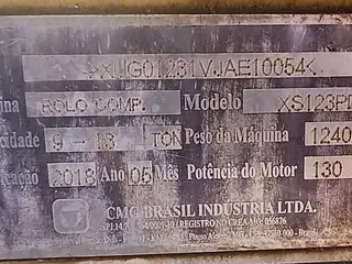 ROLO COMPACTADOR XCMG XS123PDBR ANO: 2018 — leilão em Lindoeste/PR (foto 38)
