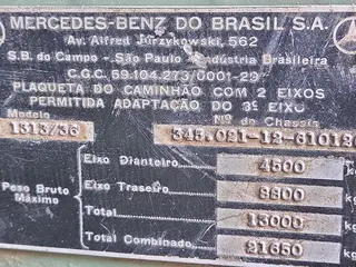 CAMINHÃO BASCULANTE MERCEDES-BENZ LK 1313 4X2 ANO: 1982/1983 PLACA FINAL 4 (SC) — leilão em Bom Jardim da Serra/SC (foto 22)